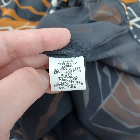 Trina Turk Bella Printed Silk Sleeveless Blouse Women's S Abstract Chiffon Artsy - Picture 8 of 11